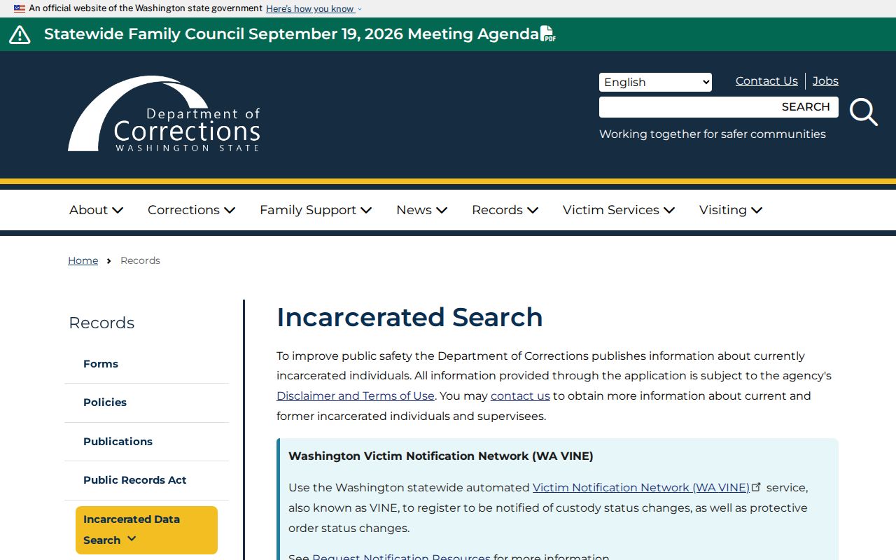 Longview resident lookup Washington DOC search