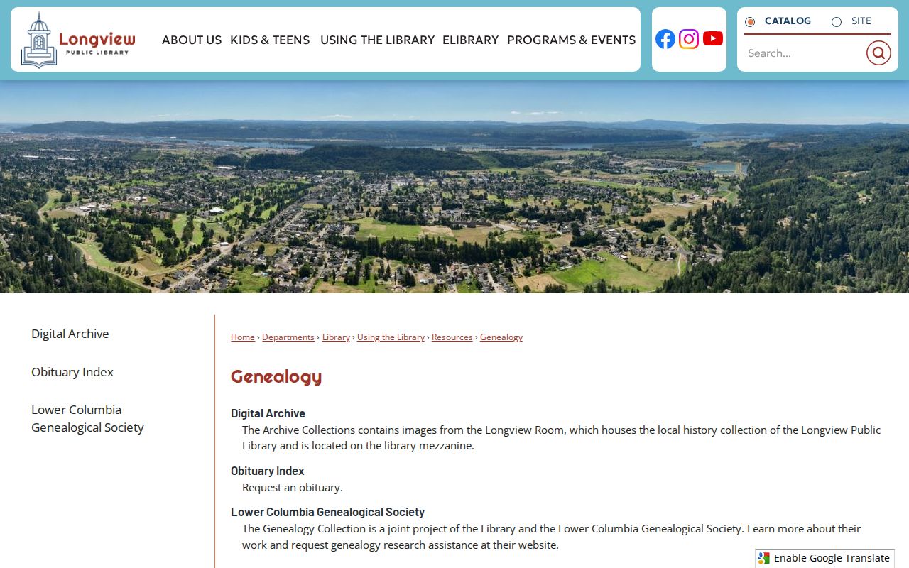 Longview city directory library genealogy resources
